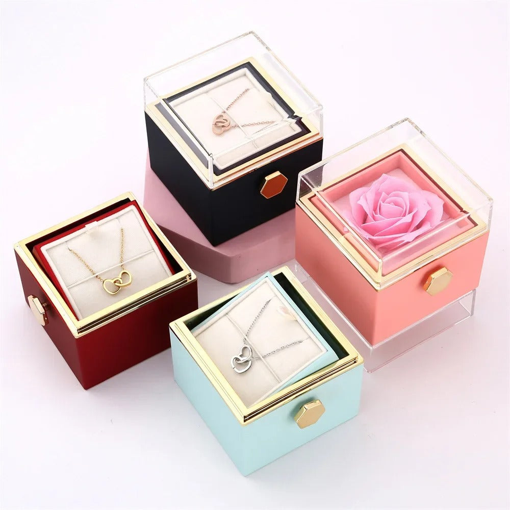 Cofre Giratorio con Amor y Rosa Eterna