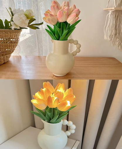 Tulipanes con Luz Eterna