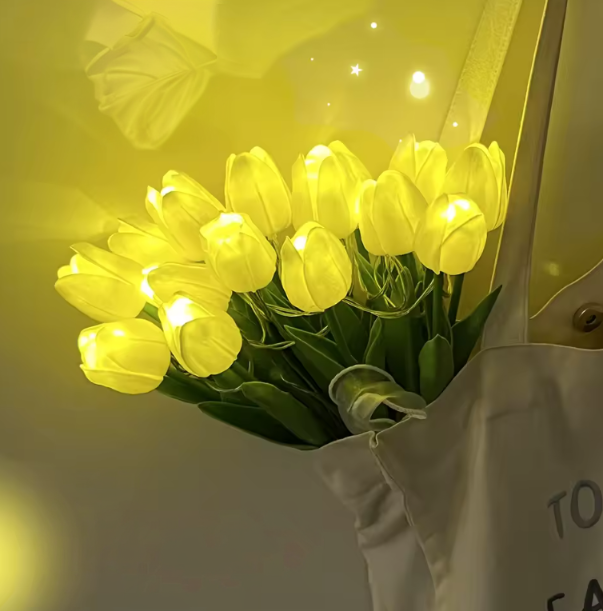 Tulipanes con Luz Eterna