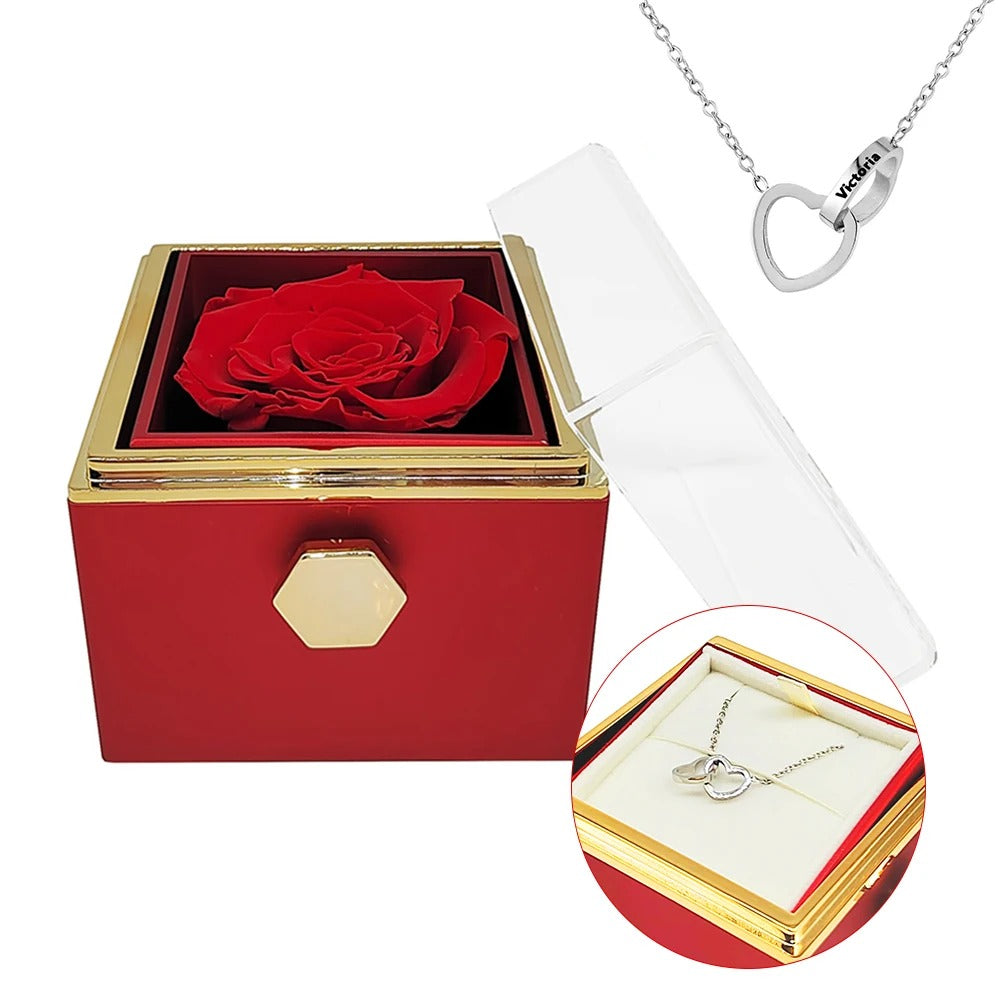 Cofre Giratorio con Amor y Rosa Eterna