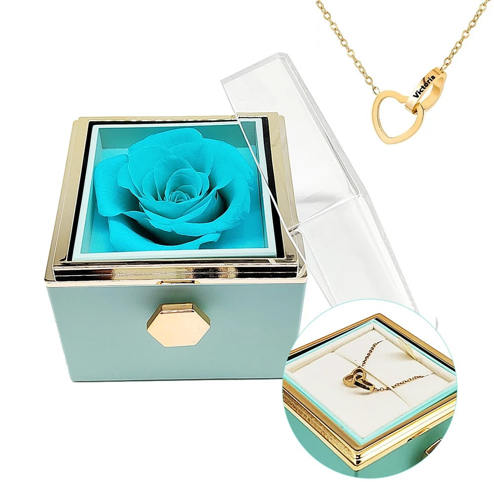 Cofre Giratorio con Amor y Rosa Eterna