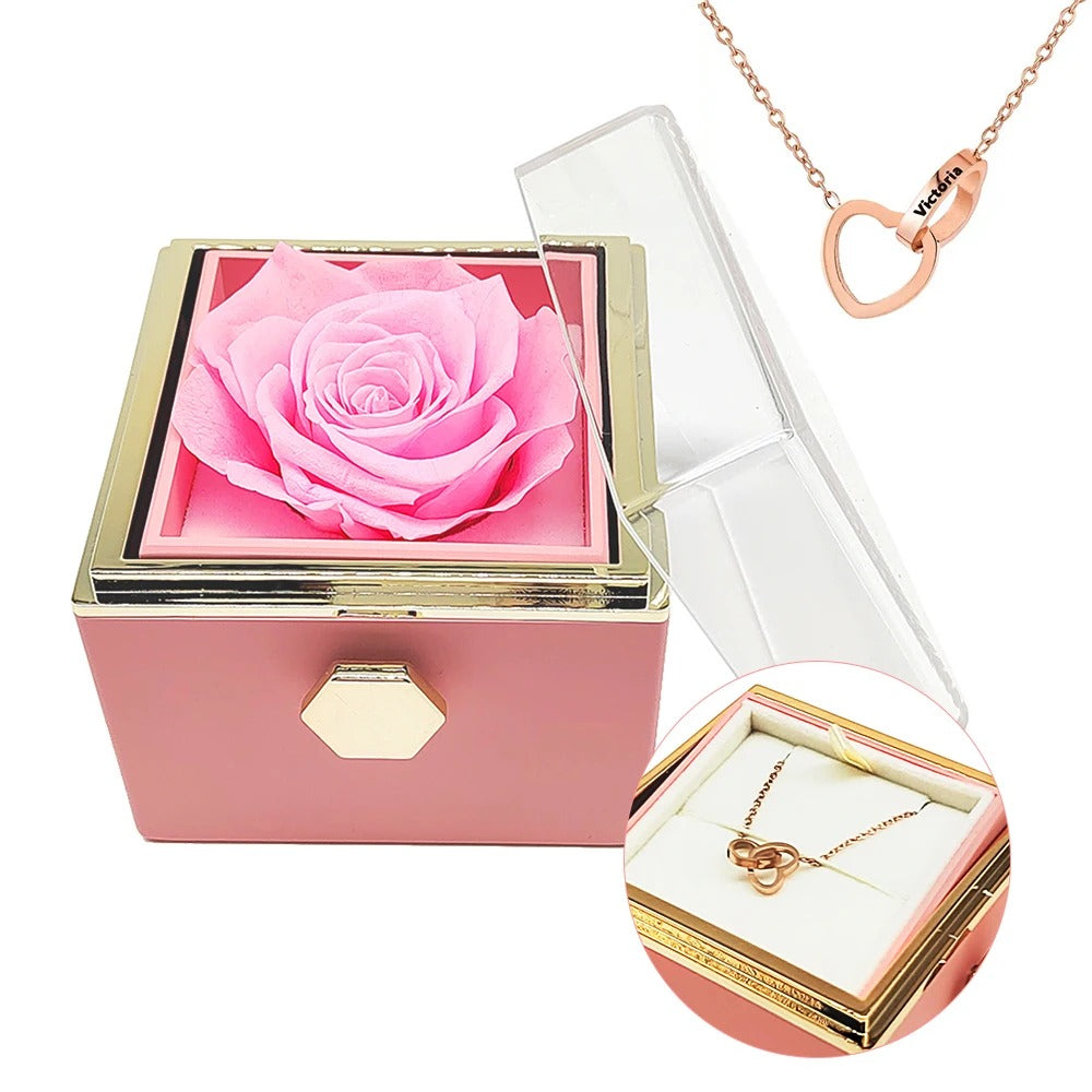 Cofre Giratorio con Amor y Rosa Eterna