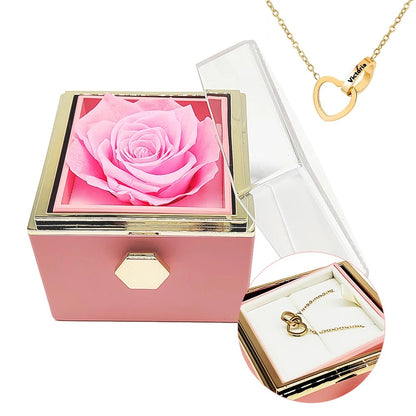 Cofre Giratorio con Amor y Rosa Eterna