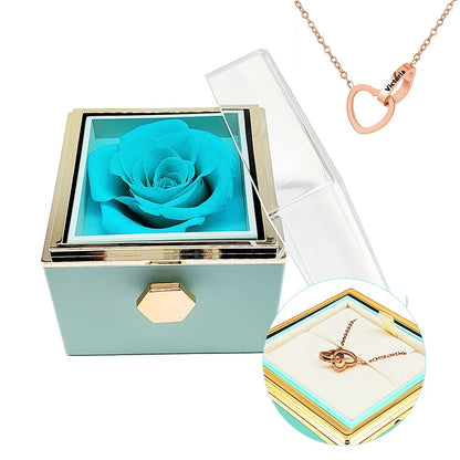 Cofre Giratorio con Amor y Rosa Eterna