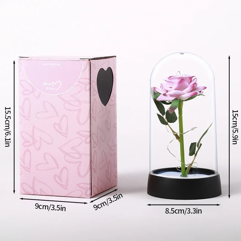 Cúpula de Rosa Eterna con Luz