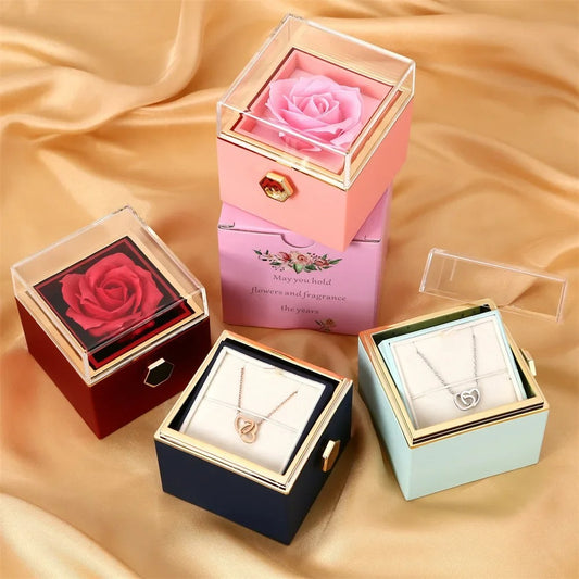 Cofre Giratorio con Amor y Rosa Eterna