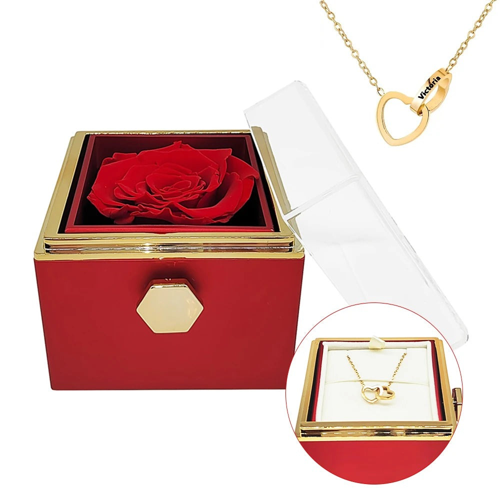 Cofre Giratorio con Amor y Rosa Eterna